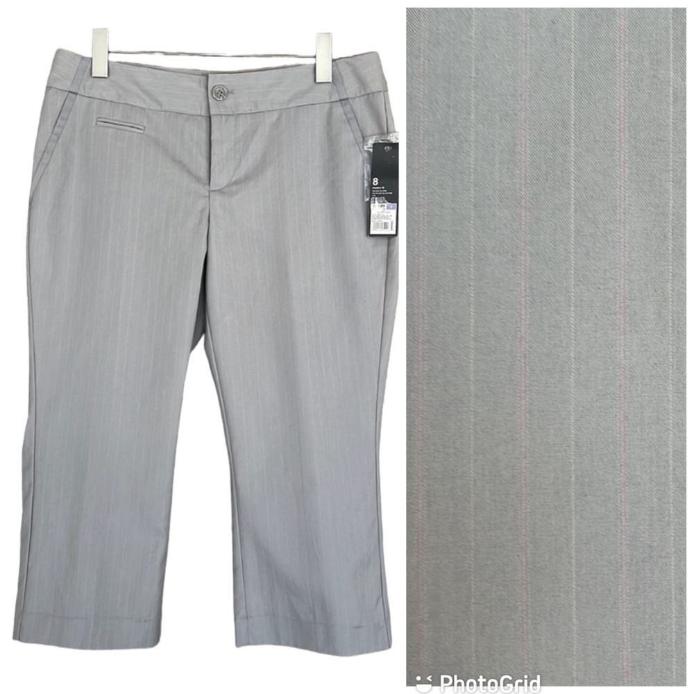 Mossimo Gray Pinstripe Stretch Cropped Pants Modern Fit NWT